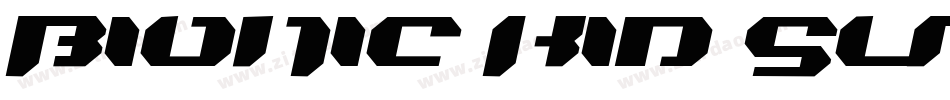 Bionic Kid Slanted 3d字体转换